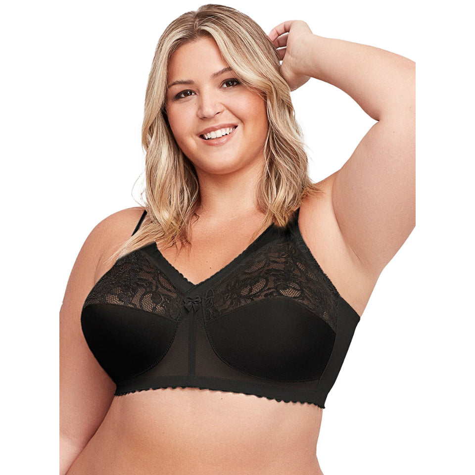 Glamorise Women's Black Wire-Free Support Bra