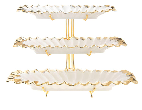 Al Sultan Serving Plates Set 3pcs + Stand HD28-181 | Al Sultan In Lebanon