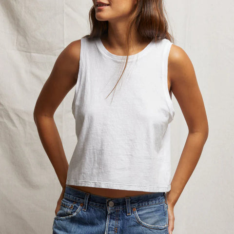 Forever 21 Women's White Sleeveless Tank Top | Forever 21 In Lebanon