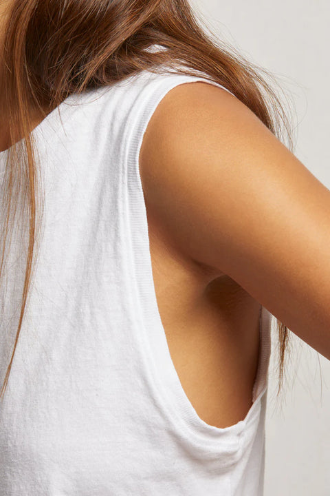 Forever 21 Women's White Sleeveless Tank Top | Forever 21 In Lebanon