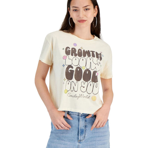 Grayson Threads Women's Beige Growth Graphic-Print T-Shirt |Grayson Threads In Lebanon