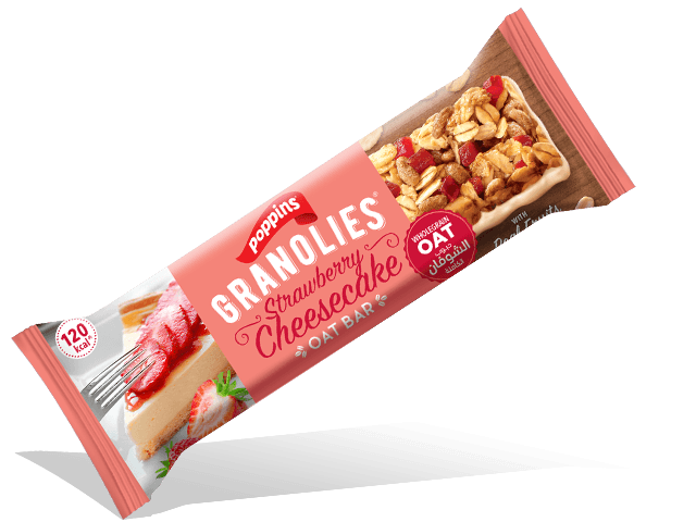 Poppins Granolies Oat Bar Strawberry Cheesecake 30g – SuperDokan