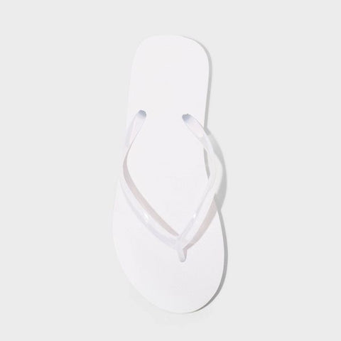 Shade & Shore Women's White Sydney Flip Flop Slippers | Shade & Shore In Lebanon