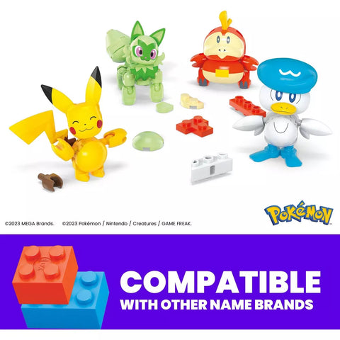 Mega Pokemon Paldea Region Team Building Toy Kit 79pcs|Mega In Lebanon