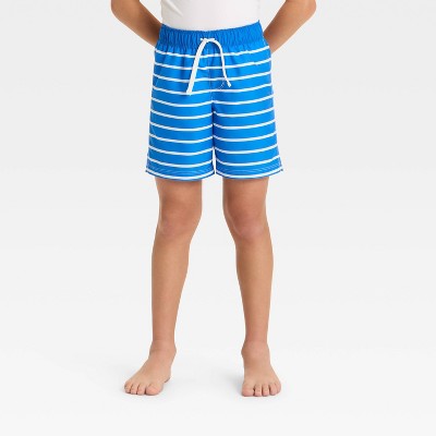 Cat & Jack Boy's Blue Striped Swim Trunks|Cat & Jack In Lebanon