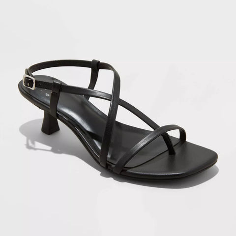 A New Day Women's Black Reggie Toe Thong Strappy Heels | A New Day In Lebanon