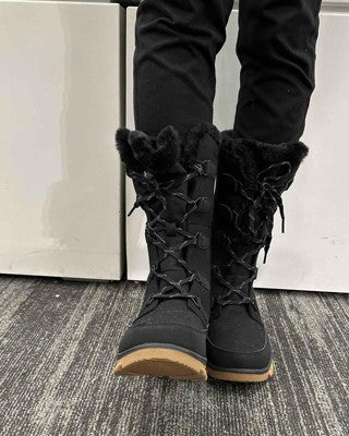 Universal Thread Women's Black Carla Tall Winter Boots |Universal Thread In Lebanon