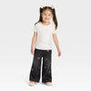 Cat & Jack Girl's Black Embroidered Wide Leg Denim Pants | Cat & Jack In Lebanon