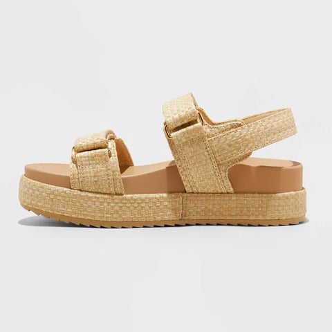 A New Day Women's Tanner Platform Double Band Sandals | A New Day In Lebanon