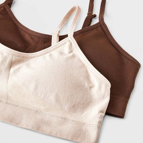 Art Class Girl's Beige & Brown Solid 2pk Seamless Bra |Art Class In Lebanon