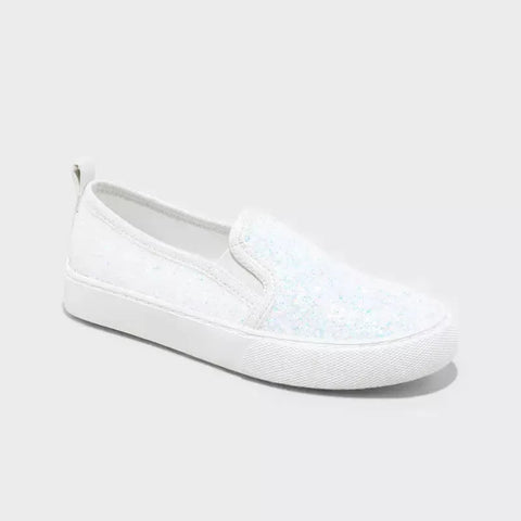 Cat&Jack Girl's Silver Slip on Glitter Casual shoes | Cat&Jack in Lebanon