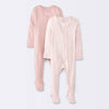 Cloud Island Baby Girl's Multicolor Solid Wide Ribbed Sleep Overall 2 Pack | Cloud Island In Lebanon