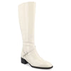 Journee Collection Women's Off White Rhianah Stacked Block Heel Boots