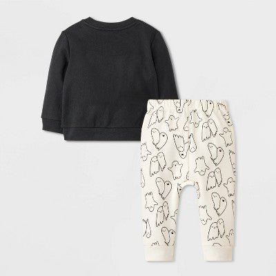 Cat & Jack Baby Boy Ghost Graphic Black Long-Sleeve Pajama Set | Cat & Jack in Lebanon