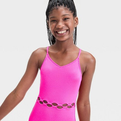 Art Class Girl's Fuchsia Solid One Piece Swimsuits | Art Class In Lebanon