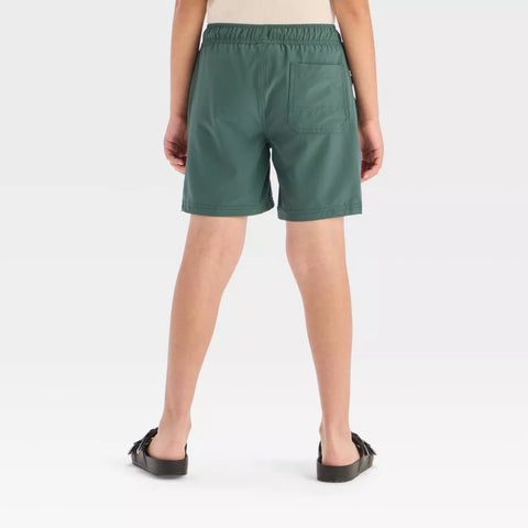 Cat & Jack Boy's Dark Green Quick Dry 'Above the Knee' Pull-On Shorts |Cat & Jack In Lebanon