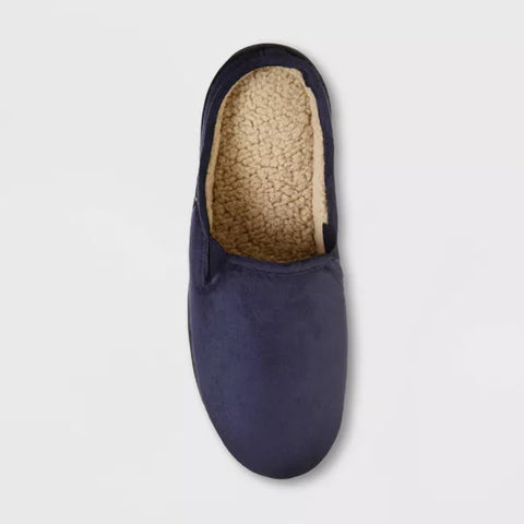 Isotoner Men's Navy Blue Recycled Vincent Hoodback Slippers |Isotoner In Lebanon