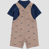 Carter's Just One You Baby Boy's Beige & Navy 2pc Shark Shortalls | Carter's Just One You In Lebanon