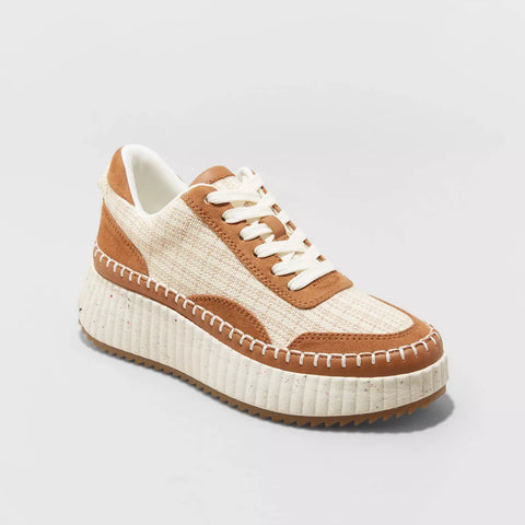 Universal Thread Women's Tan Persephone Sneakers with Memory Foam Insole | Universal Thread In Lebanon