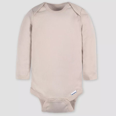 Gerber Baby Long-Sleeve Ribbed Bodysuit 4-Pack - Neutral Tones | Gerber in Lebanon