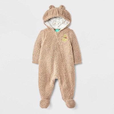 Disney Baby Boy's Beige Cozy Hooded Pram Overall | Disney In Lebanon
