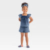 Cat & Jack Toddler Girls' Acid Wash Denim-Style Top & Shorts Set | Cat & Jack in Lebanon