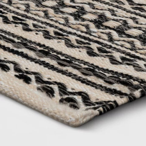 Threshold Black & White Washable Norwalk Stripe Rug | Threshold In Lebanon