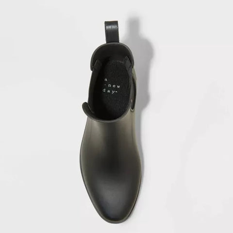 A New Day Women's Black Ankled Rubber Boots | A New Day In Lebanon