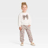 Disney Girl's White & Animal Printed Minnie Mouse Cozy Fleece Pajama Set 2 Pieces  | Disney In Lebanon