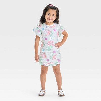 Disney Girl's White 2pcs Ariel The Little Mermaid Top & Skort Set | Disney In Lebanon