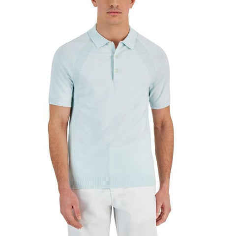 Alfani Men's Light Green Raglan Polo Neck T-Shirt |Alfani In Lebanon