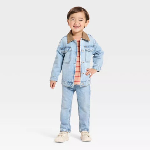 Cat & Jack Boy's Blue Classic Denim Workwear Jacket | Cat & Jack In Lebanon