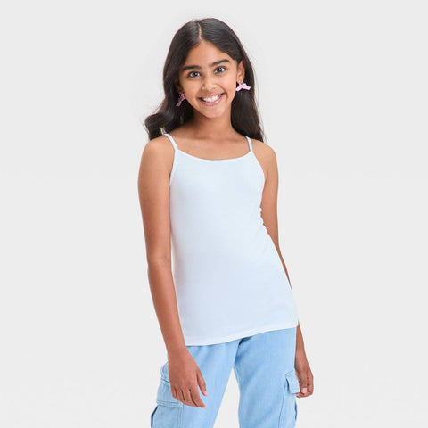 Cat & Jack Girl's White Square Neck Tank Top | Cat & Jack In Lebanon