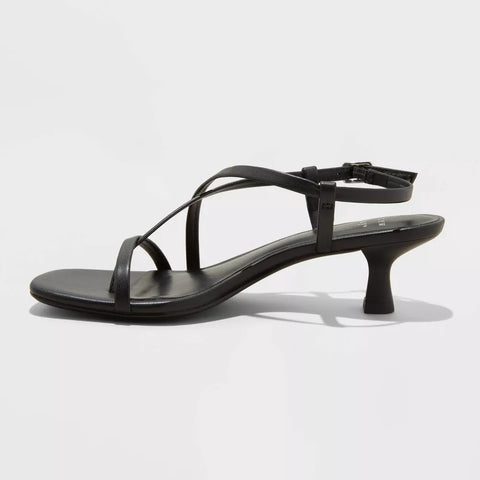 A New Day Women's Black Reggie Toe Thong Strappy Heels | A New Day In Lebanon