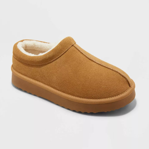 Auden Women's Tan Kaya Genuine Suede Clog Slippers | Auden In Lebanon