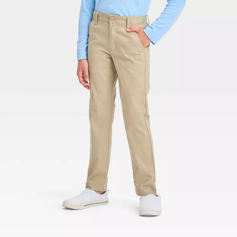 Cat & Jack Boy's Khaki Skinny Fit Uniform Pants | Cat & Jack In Lebanon