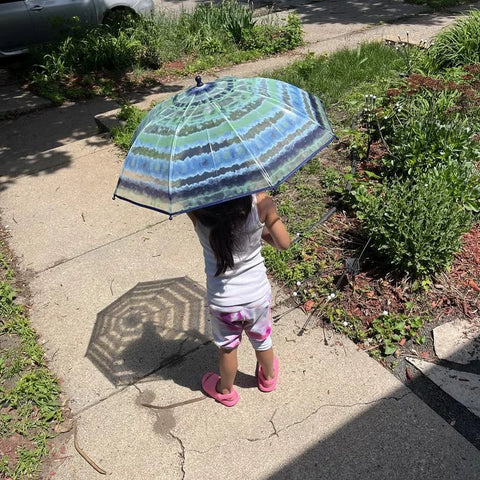 Cat & Jack Boy's Blue & Green Tie Dye Stick Umbrella | Cat & Jack In Lebanon