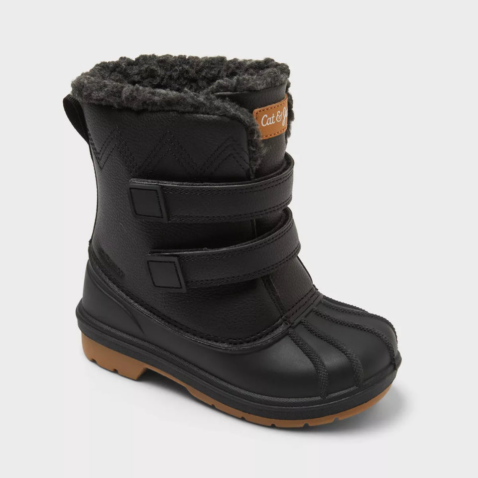 Cat & Jack Baby Boy's Black Denver Waterproof Snow Boots