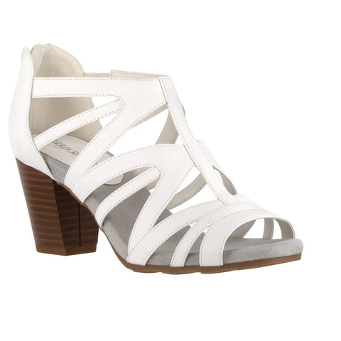 Easy Street Women's White Amaze Heeled Sandals |  Easy Street in Lebanon
