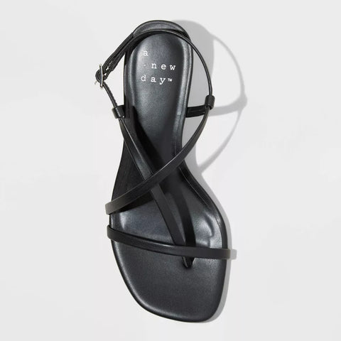 A New Day Women's Black Reggie Toe Thong Strappy Heels | A New Day In Lebanon