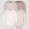 Gerber Baby Long-Sleeve Ribbed Bodysuit 4-Pack - Neutral Tones | Gerber in Lebanon