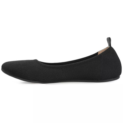 Journee Collection Women's Black Maryann Knit Ballet Flats | Journee Collection In Lebanon