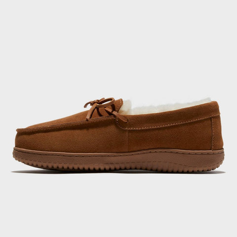 dluxe by dearfoams Men's Shearling Side Stitch Moc Slippers | dluxe by dearfoams In Lebanon