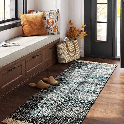 Threshold Petrol Handloom Diamond Runner Rug | Threshold In Lebanon