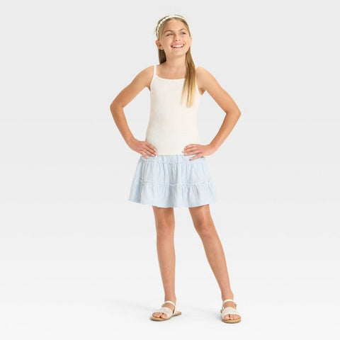 Cat & Jack Girl's White Fitted Ribbed Tank Top | Cat & Jack In Lebanon