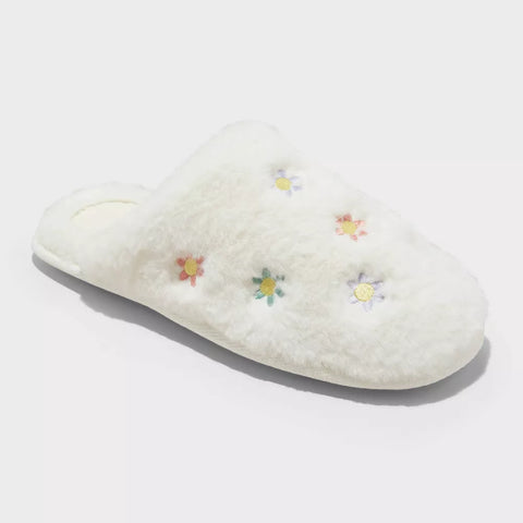 Auden Women's White Floral Emily Scuff Slippers |Auden In Lebanon