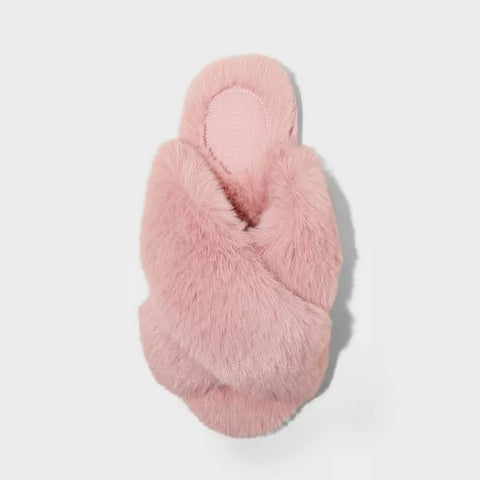 Auden Women's Pink Paris Crossband Slide Slippers | Auden In Lebanon