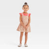 Cat & Jack Girl's Gold Floral T-Shirt & Skirtall Cotton Blend Dress Set | Cat & Jack In Lebanon