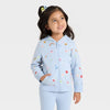Cat & Jack Girl's Light Blue Printed Zip-Up Fleece Hooded Jacket | Cat & Jack In Lebanon