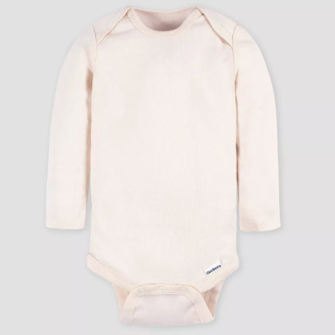 Gerber Baby Long-Sleeve Ribbed Bodysuit 4-Pack - Neutral Tones | Gerber in Lebanon